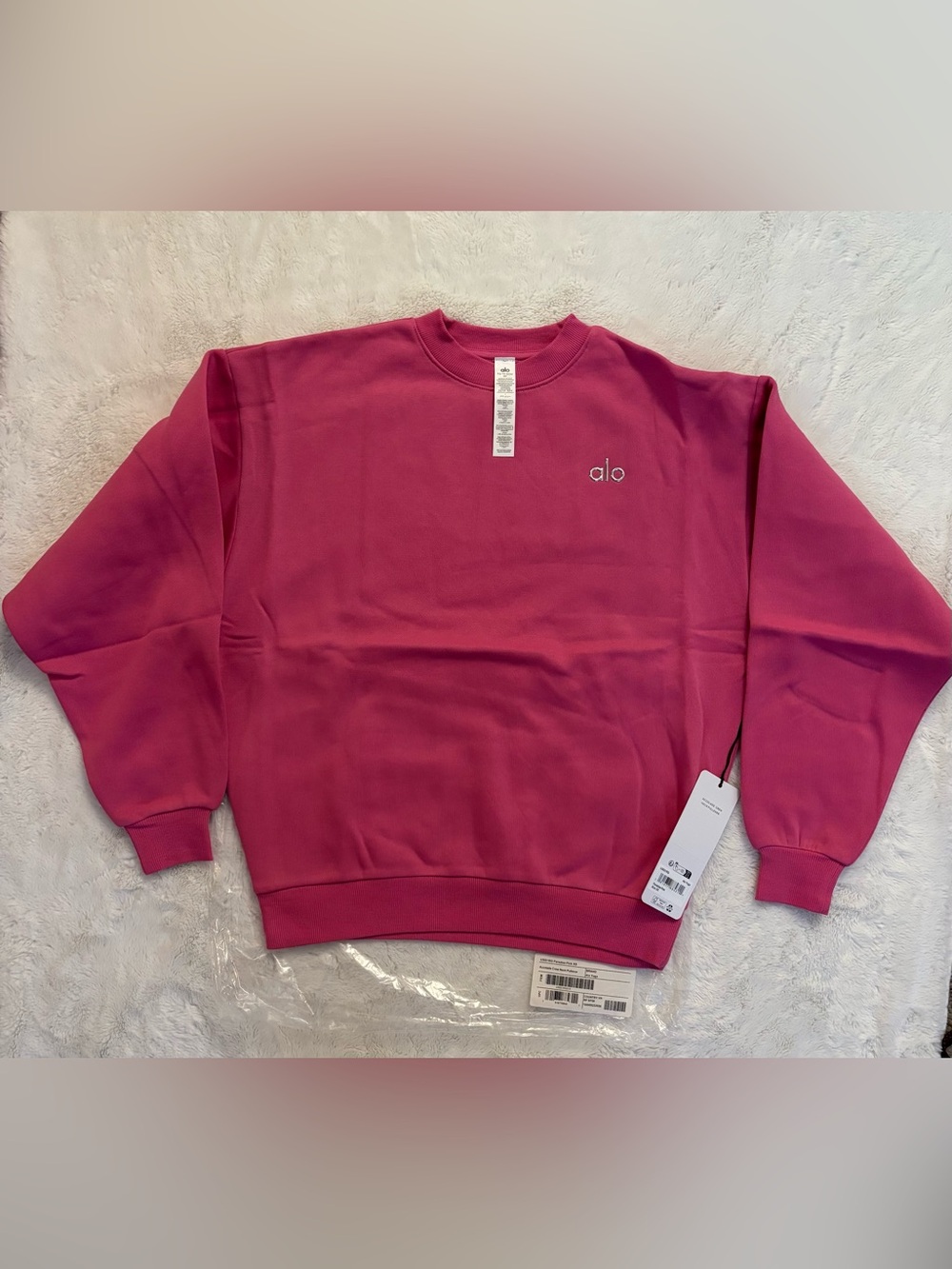 ALO Yoga Accolade Crewneck Sweatshirt in Paradise Pink XS NWT